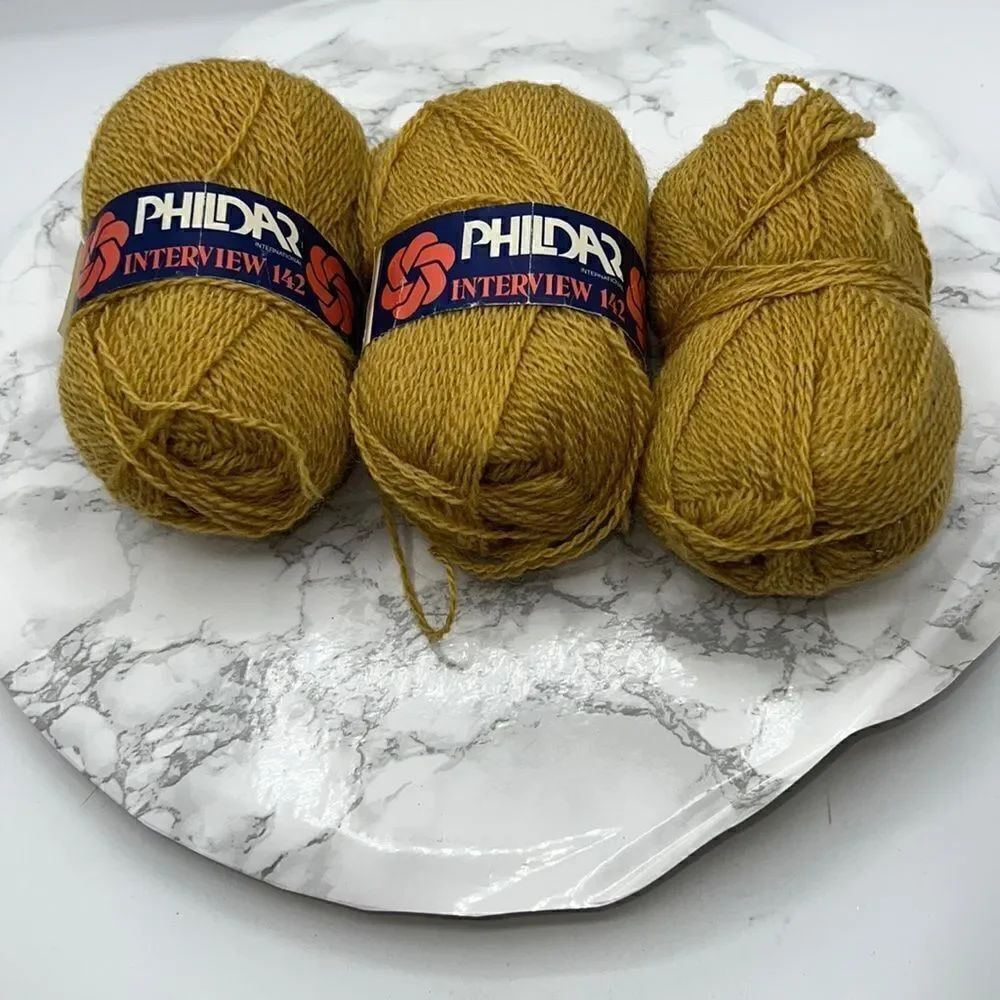 PHILDAR Interview 142 Acrylic, Wool and Mohair Blend Yarn-3 Skeins